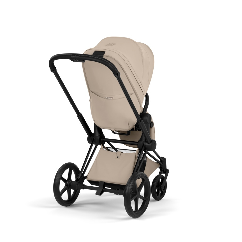 Cybex PRIAM Comfort Ensemble complet Matt Black avec nacelle Cozy Beige