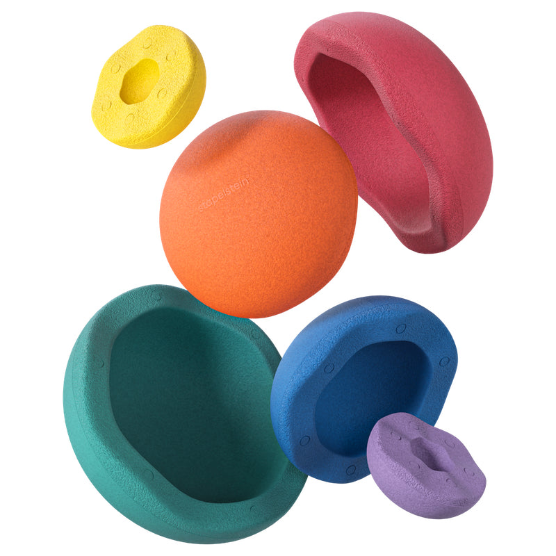 Stapelspielsteine in Regenbogenfarben von Stapelstein