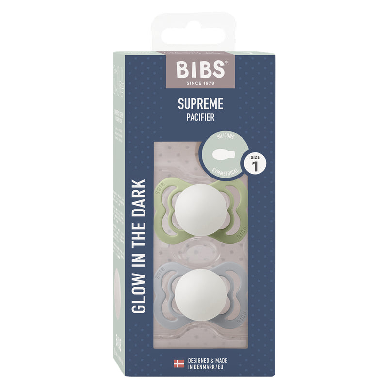 2er Set Bibs Schnuller in Grün und Blau