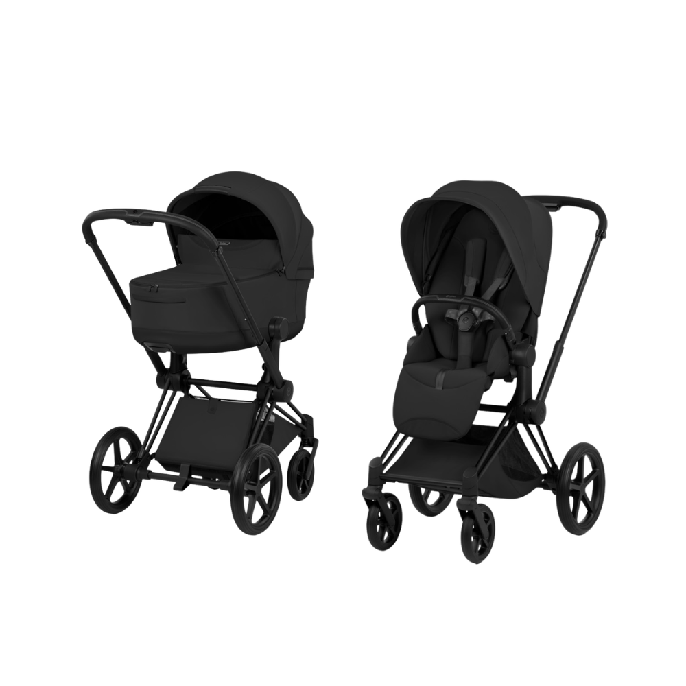 Cybex PRIAM Comfort Ensemble complet Matt Black avec nacelle Sepia Black