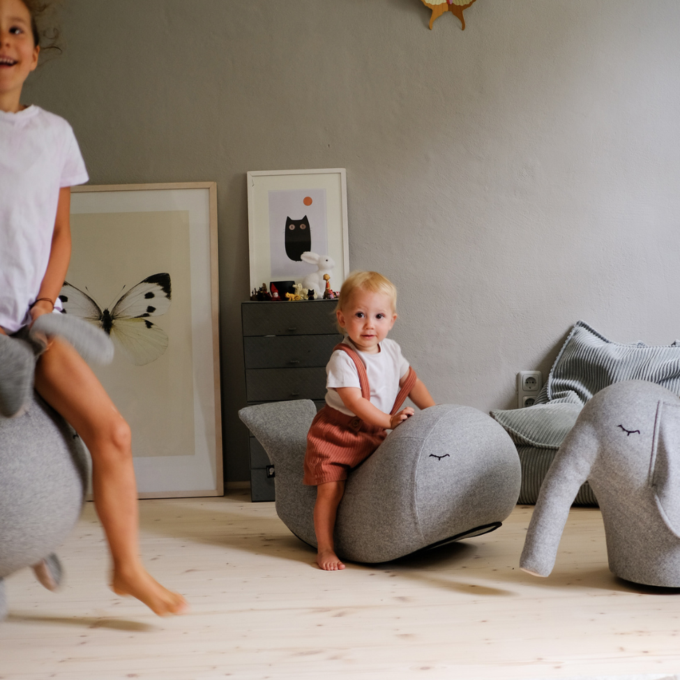 Bada & Bou Balancelle-baleine "ba" Gris chiné