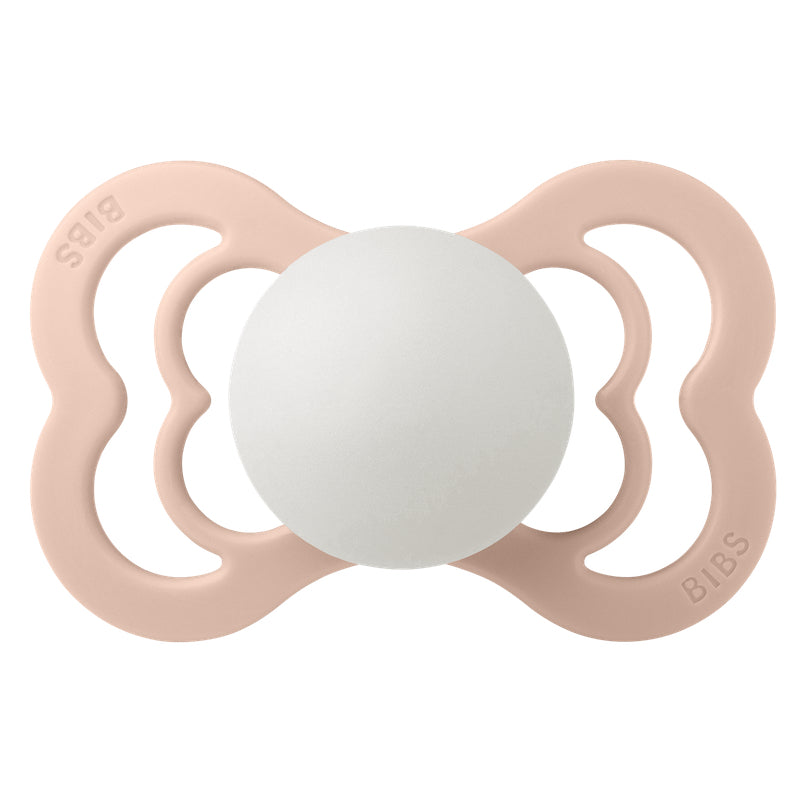Bibs Supreme Silicone 6-18 Months 'Glow in the Dark' Blush/Vanilla