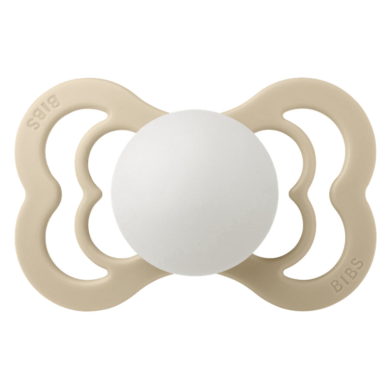 Bibs Supreme Silicone 6-18 Months 'Glow in the Dark' Blush/Vanilla