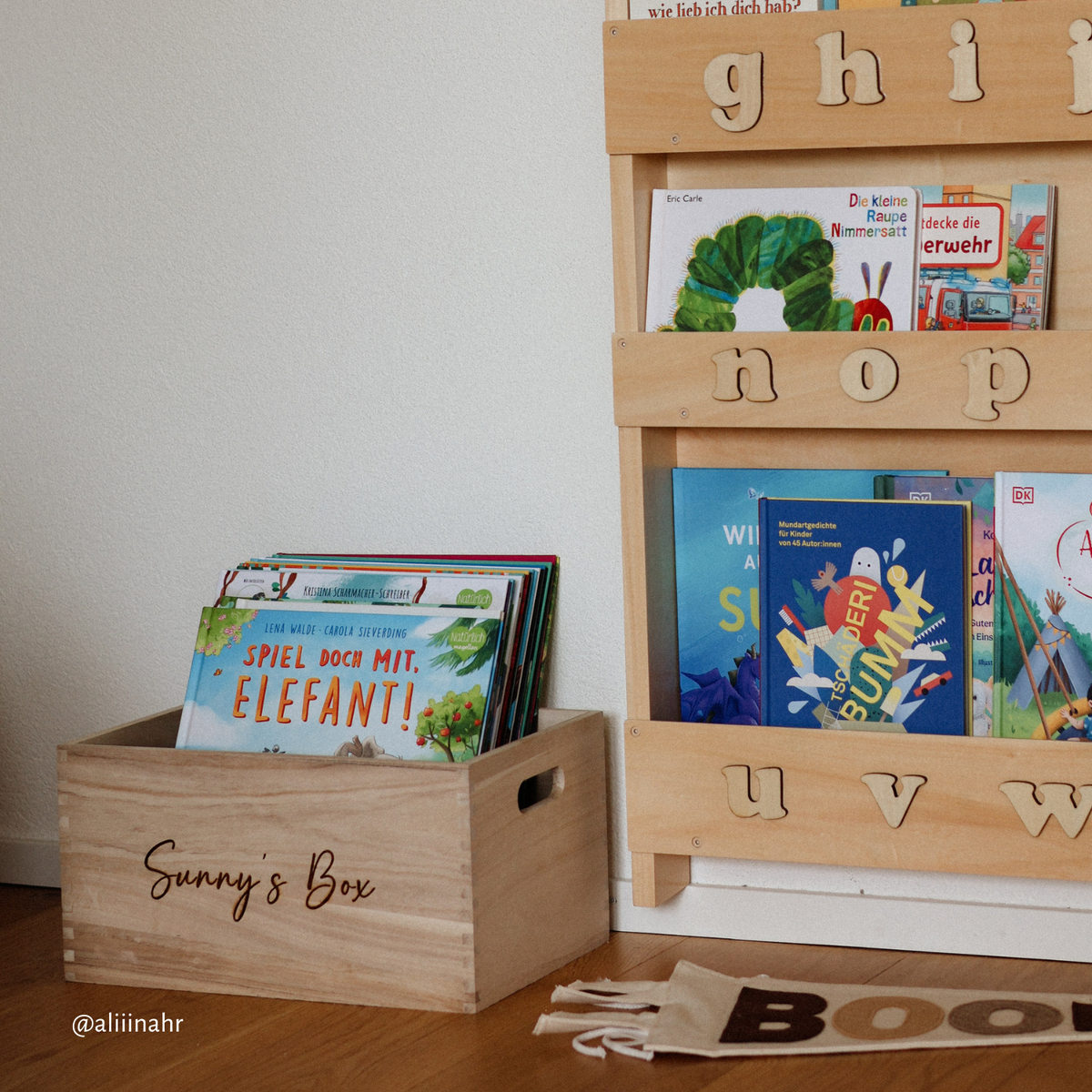 Tidy Books Bücherregal Natural mit 3D Alphabet - Online MY SNOWFLAKE