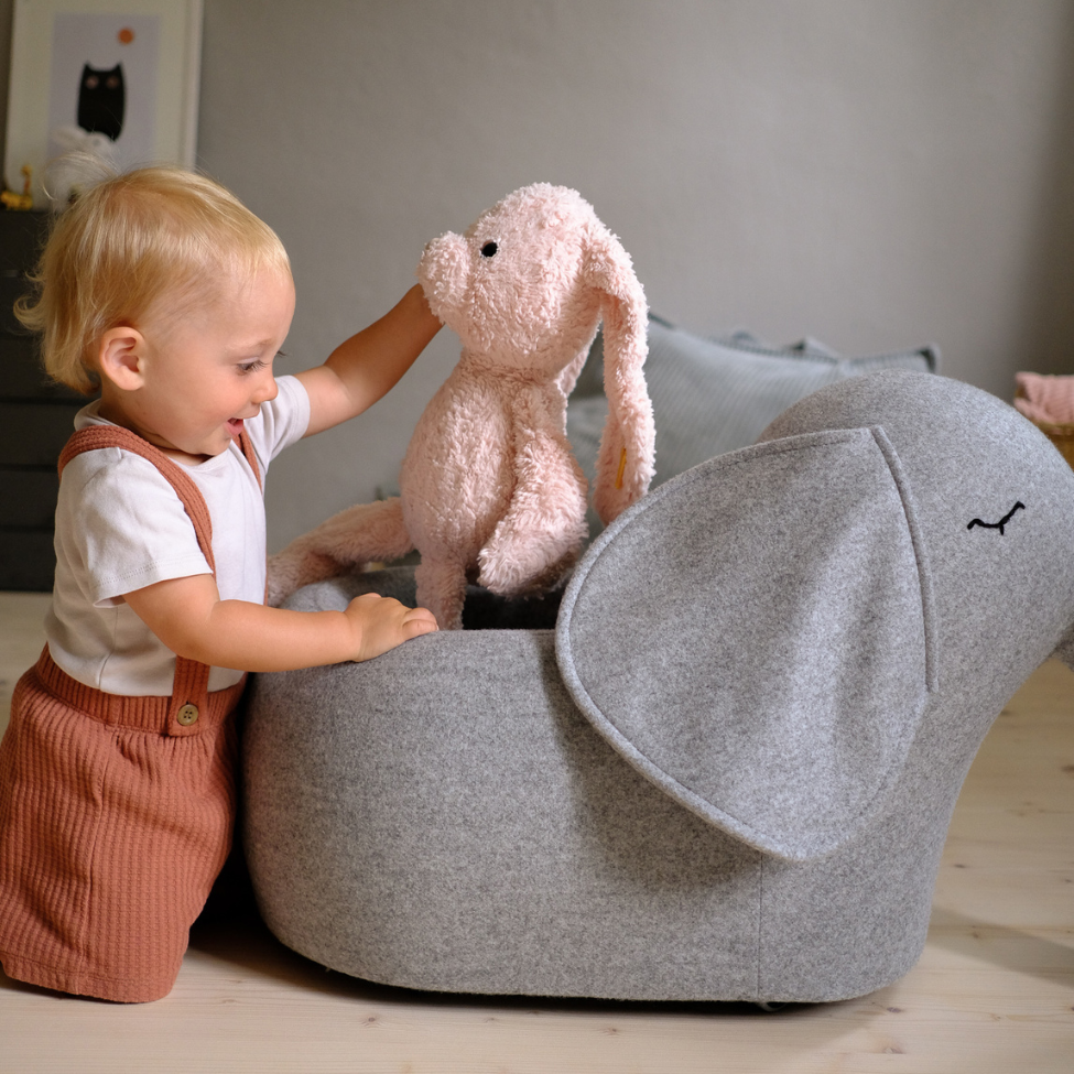 Bada & Bou  Roll-Elefant  Grey Melange - Online MY SNOWFLAKE