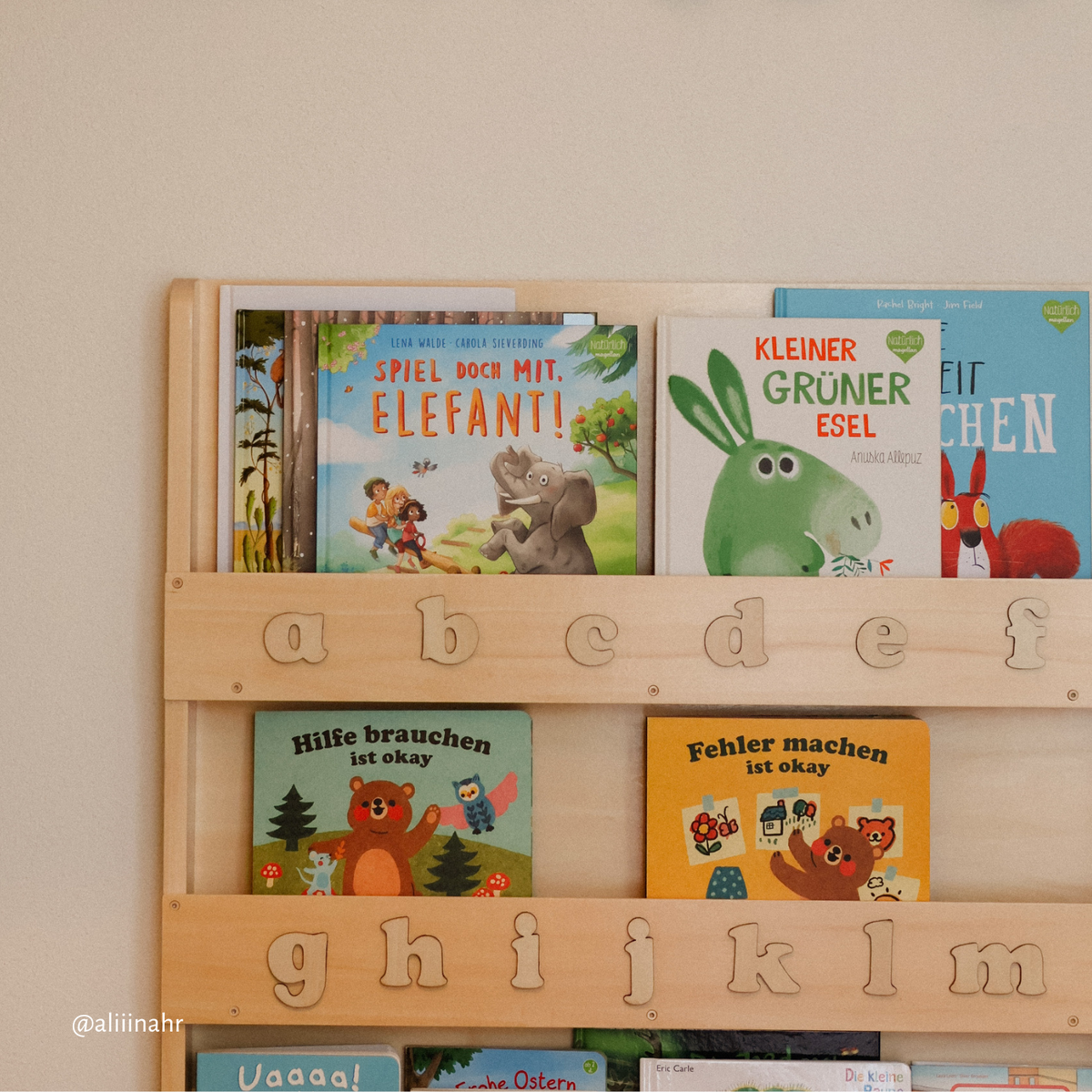Tidy Books Bücherregal Natural mit 3D Alphabet - Online MY SNOWFLAKE