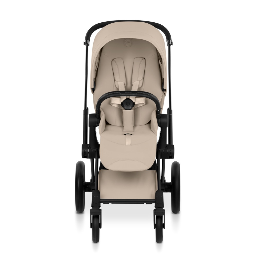 Cybex PRIAM Comfort Ensemble complet Matt Black avec nacelle Cozy Beige