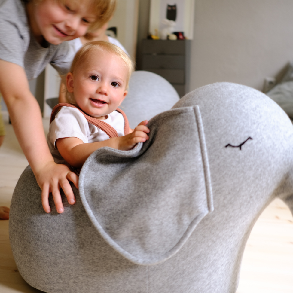 Bada & Bou  Roll-Elefant  Grey Melange - Online MY SNOWFLAKE
