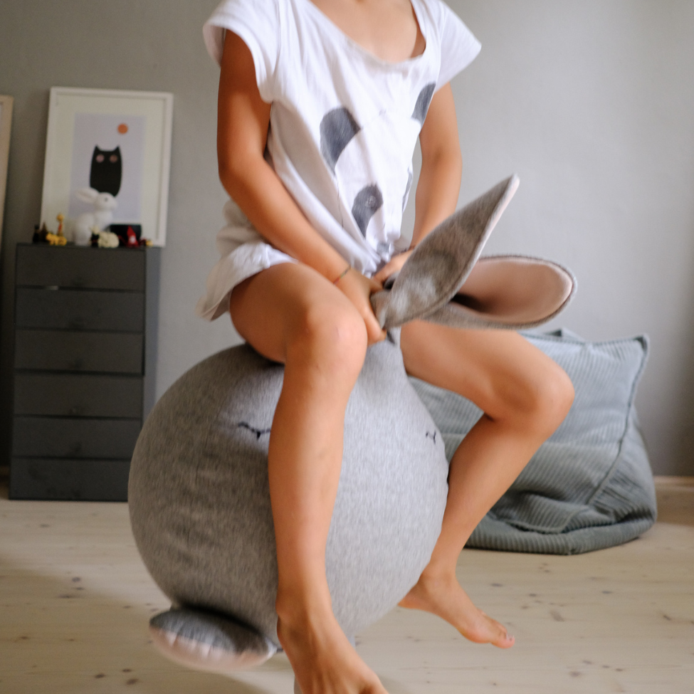 Bada & Bou Jumping Bunny Grey Melange