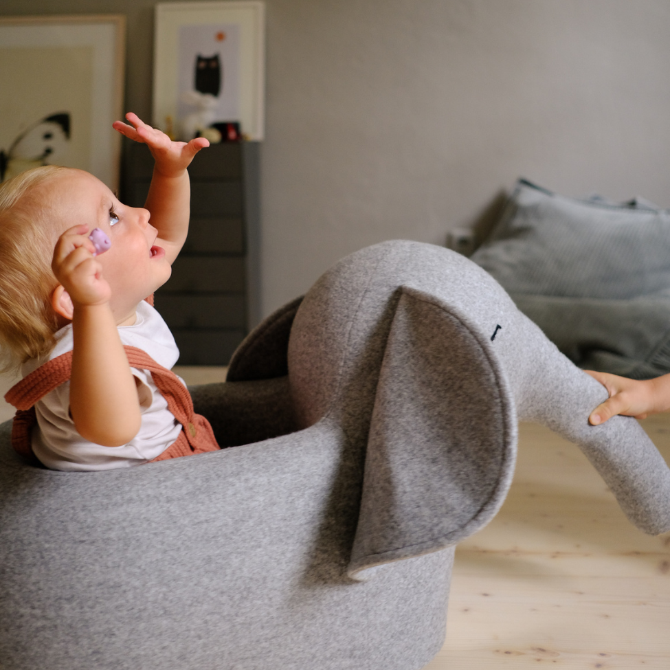 Bada & Bou  Roll-Elefant  Grey Melange - Online MY SNOWFLAKE