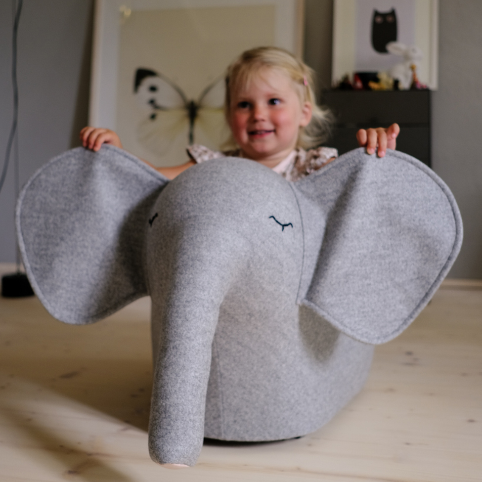 Bada & Bou  Roll-Elefant  Grey Melange - Online MY SNOWFLAKE