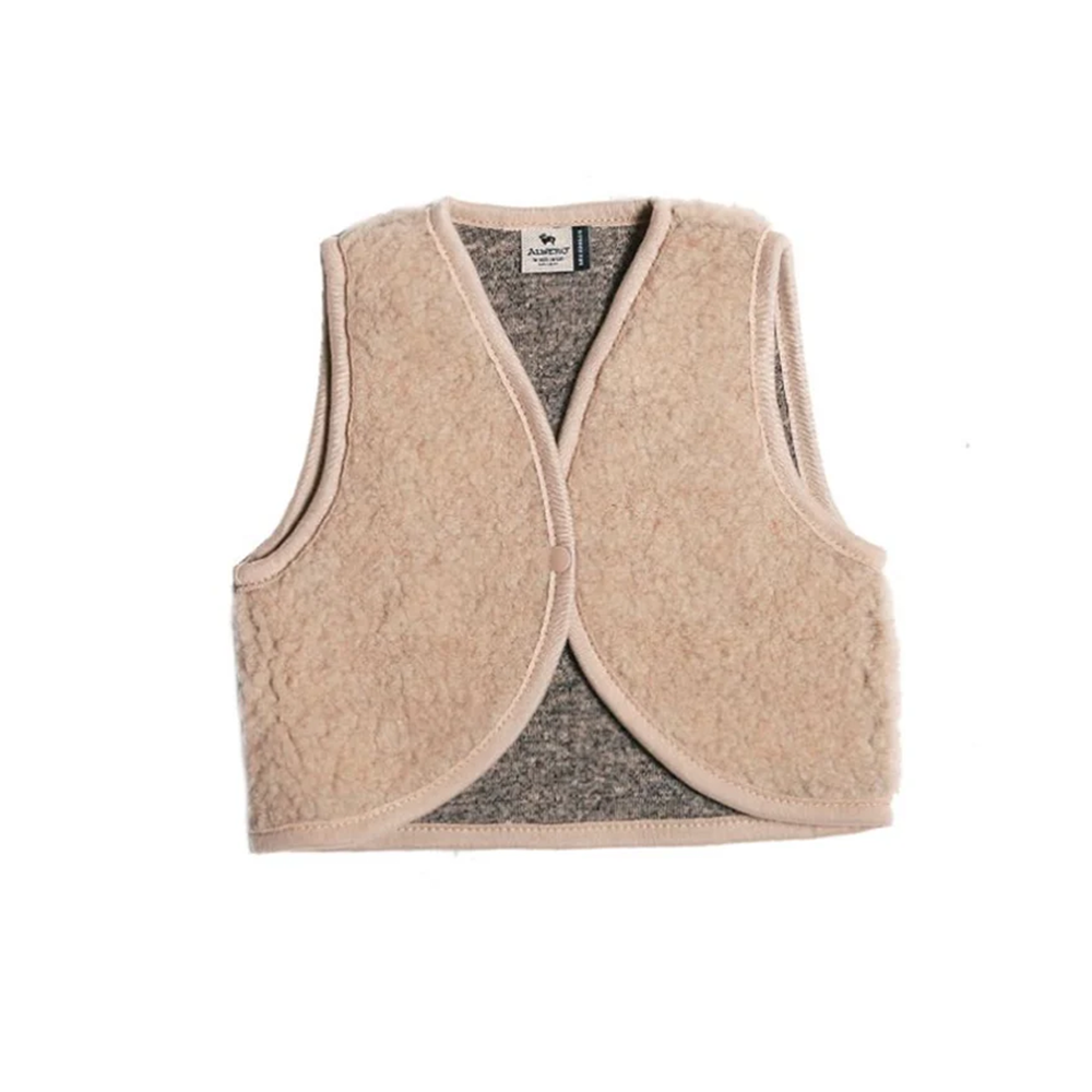 Alwero  Baby Wollweste 'LULU' Sand Brown - Online MY SNOWFLAKE