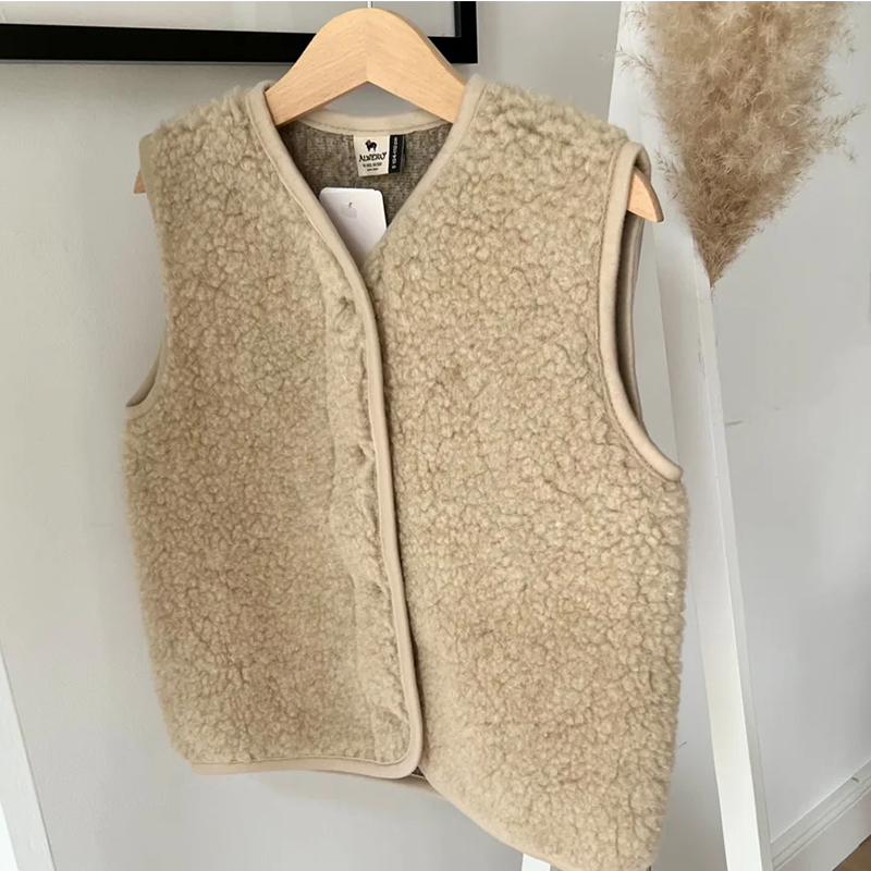 Alwero  Kinder Wollweste 'TYB'  Sand Brown - Online MY SNOWFLAKE