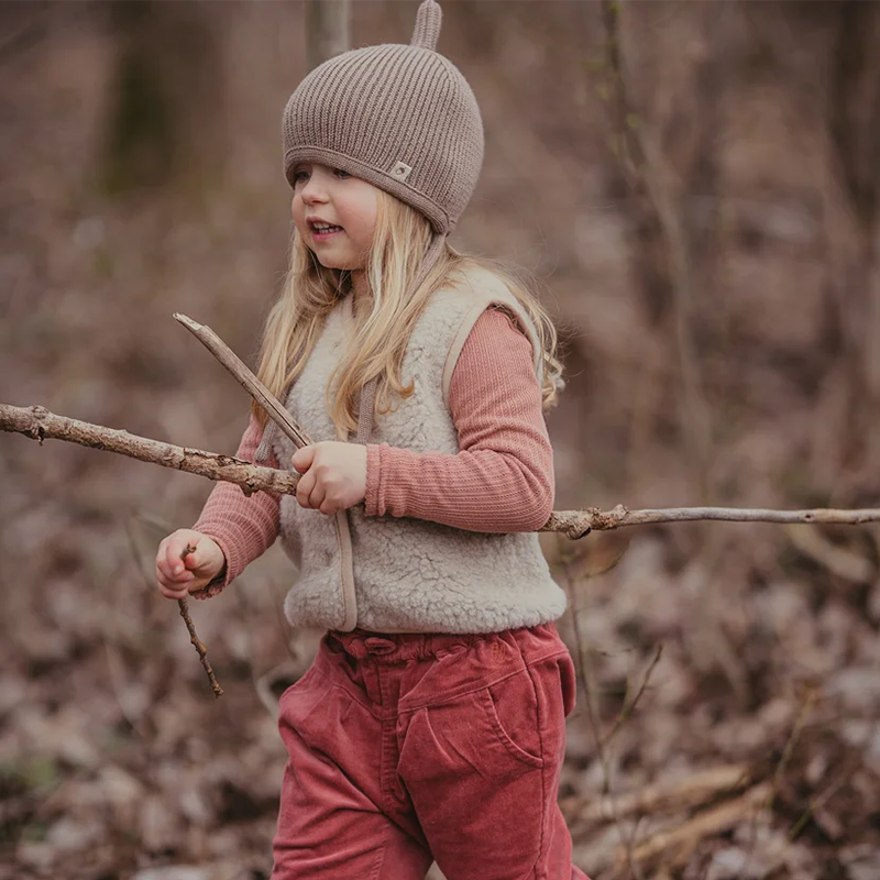 Alwero  Kinder Wollweste 'TYB'  Sand Brown - Online MY SNOWFLAKE