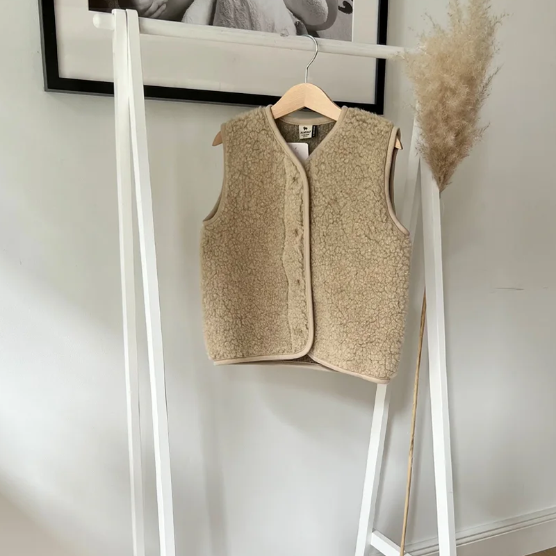 Alwero  Kinder Wollweste 'TYB'  Sand Brown - Online MY SNOWFLAKE
