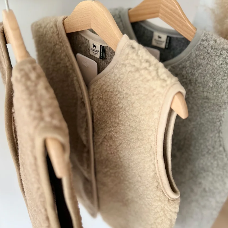 Alwero  Kinder Wollweste 'TYB'  Sand Brown - Online MY SNOWFLAKE