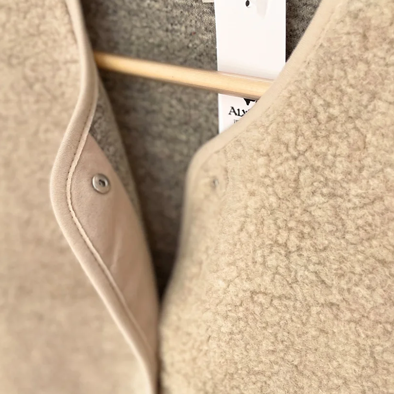 Alwero Gilet en laine pour adultes « TYB » Brun sable