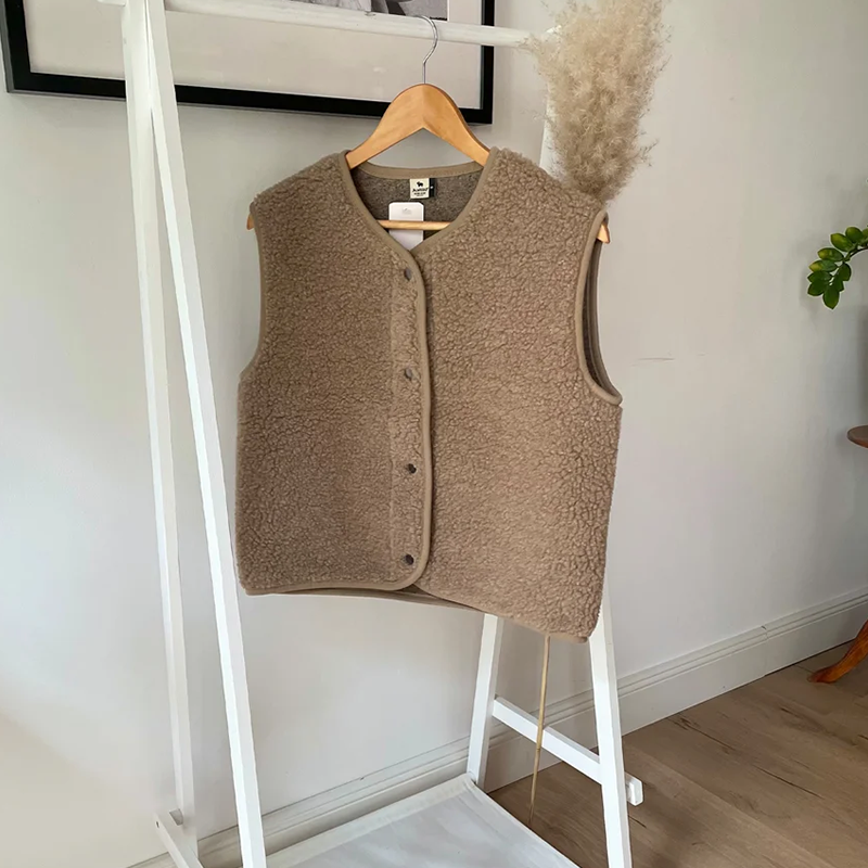 Alwero Wool Vest for Adults 'TYB' Tan