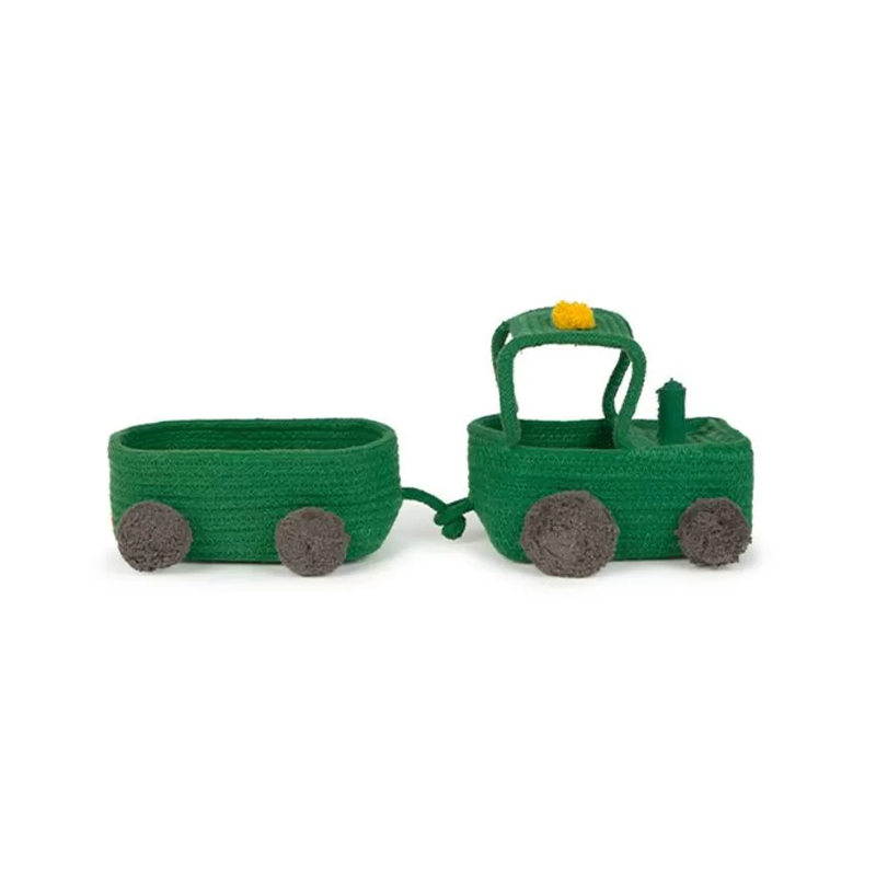 Lorena Canals Körbe 'Tractor' 2er Set Monstera Grün