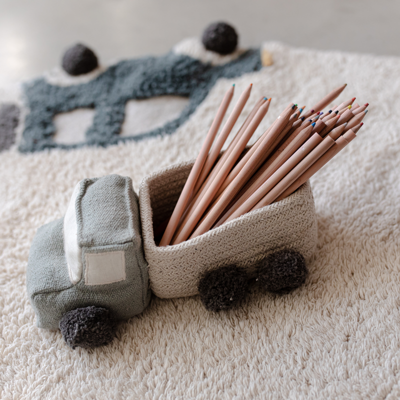 Lorena Canals Mini Körbe 'Truck' 2er Set Vintage Blue/Honey