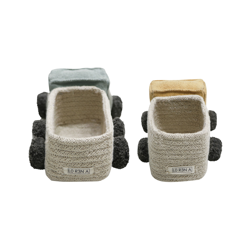 Lorena Canals Mini Körbe 'Truck' 2er Set Vintage Blue/Honey