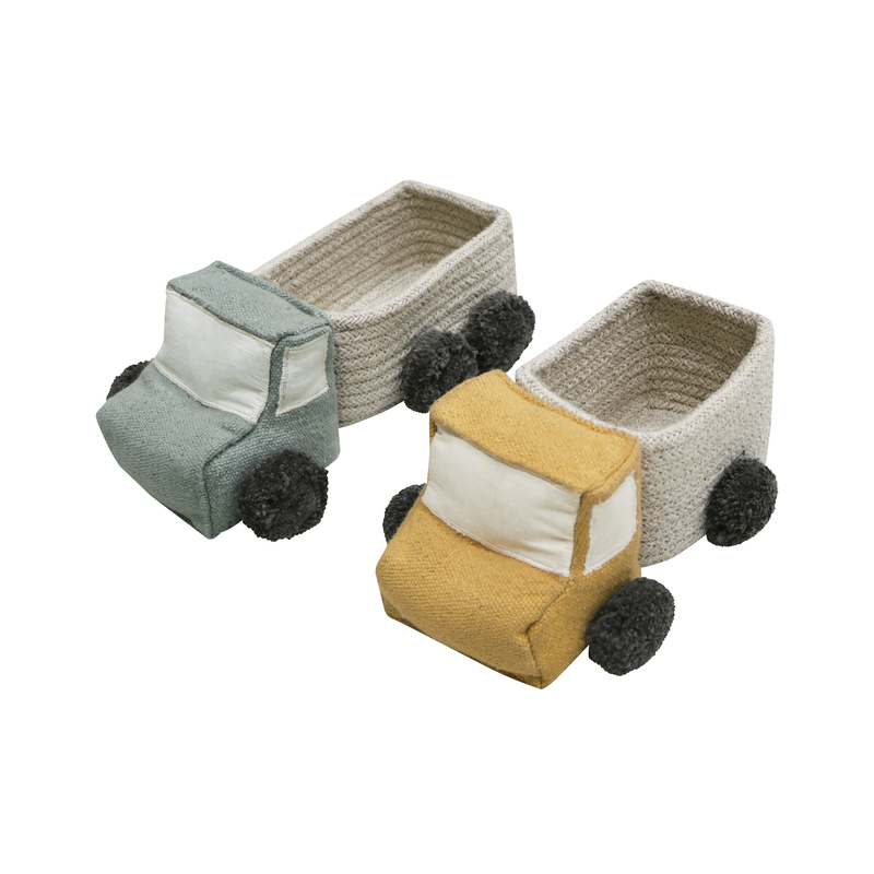 Lorena Canals Mini Körbe 'Truck' 2er Set Vintage Blue/Honey