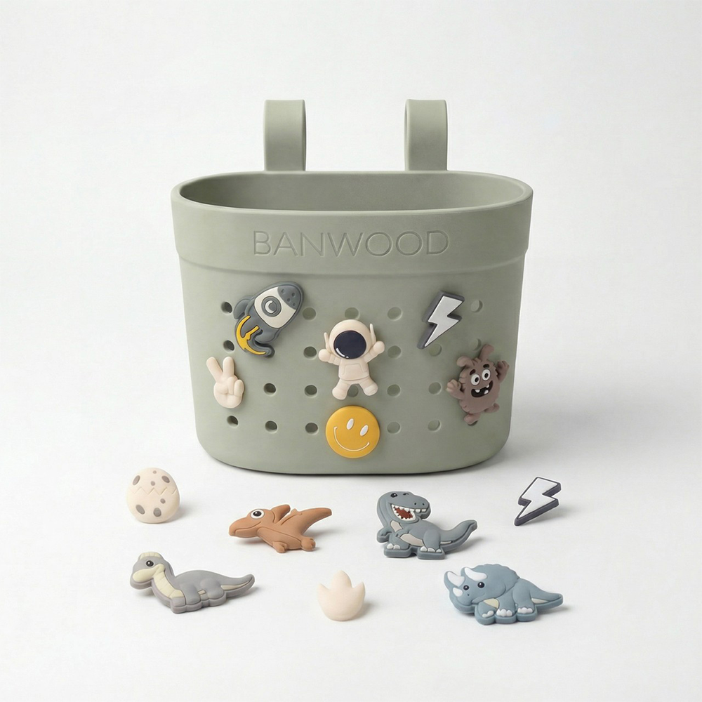 Banwood Basket 'Pin & Ride' Olive