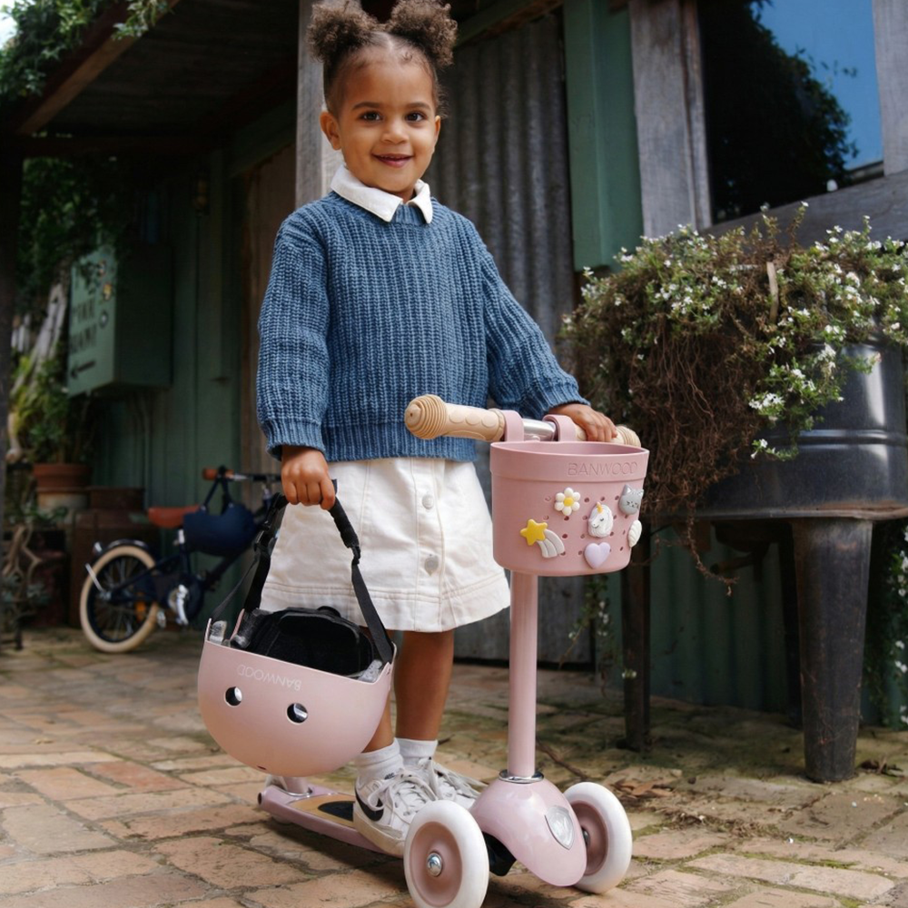 Banwood  Korb 'Pin & Ride' Dusty Rose