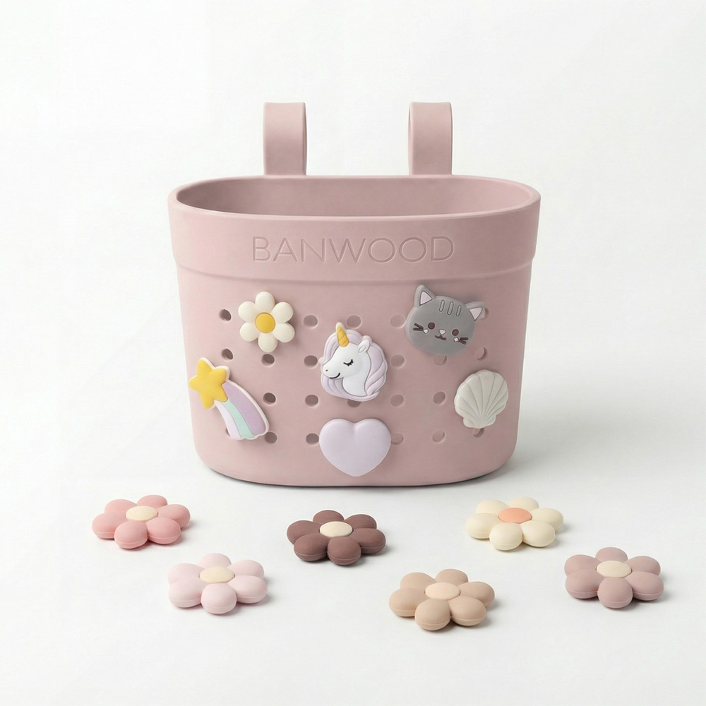 Banwood  Korb 'Pin & Ride' Faded Pink