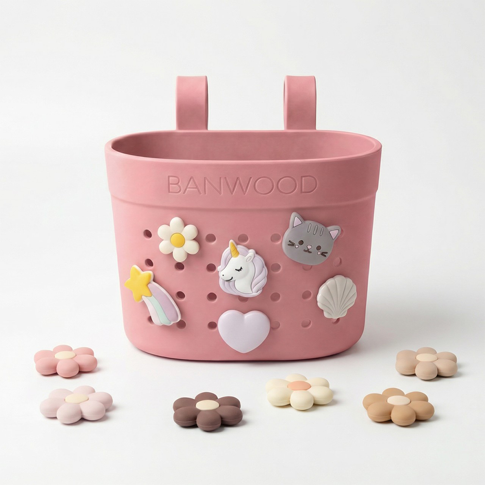 Banwood Panier « Pin & Ride » Framboise