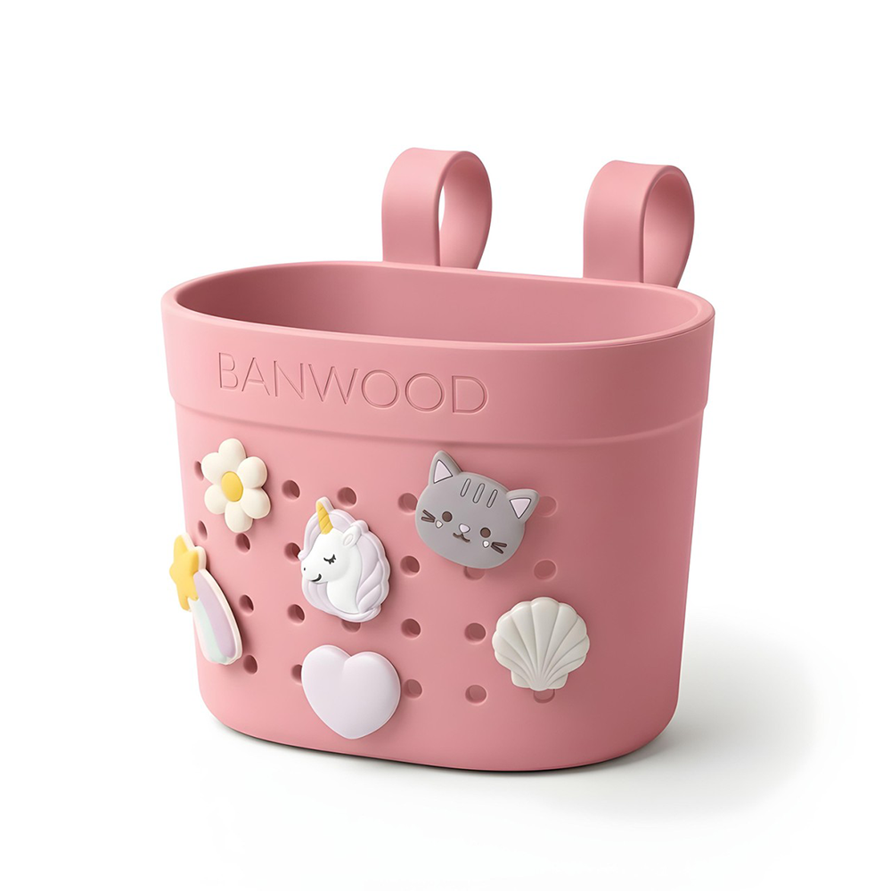 Banwood Panier « Pin & Ride » Framboise