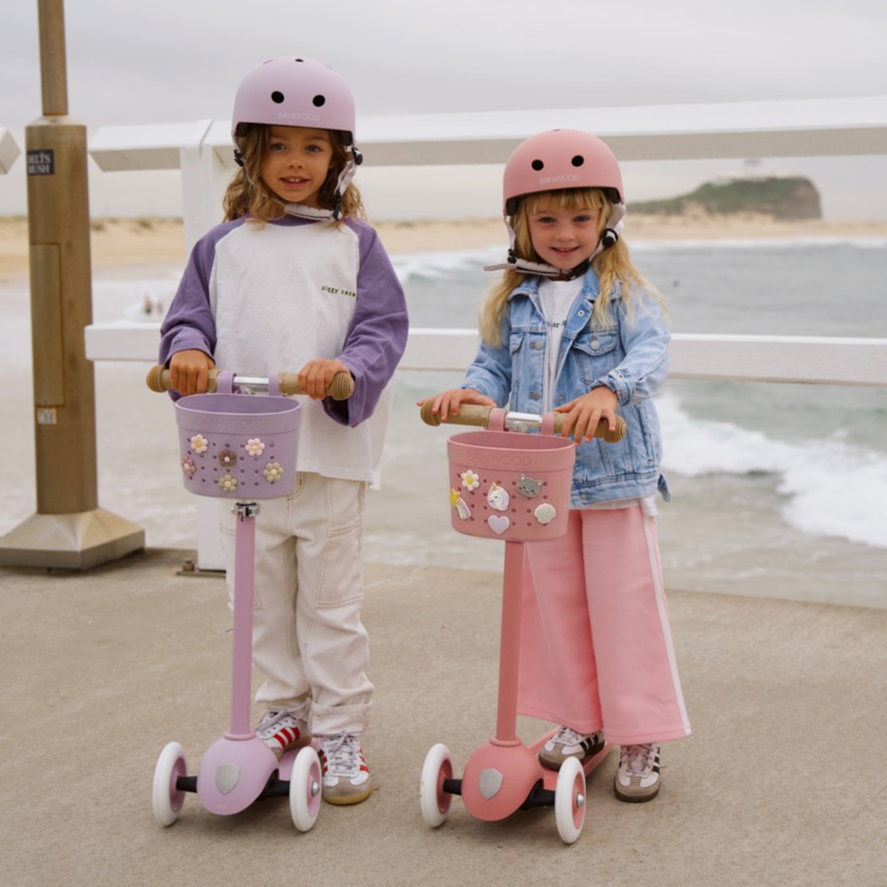 Banwood Panier « Pin & Ride » Framboise