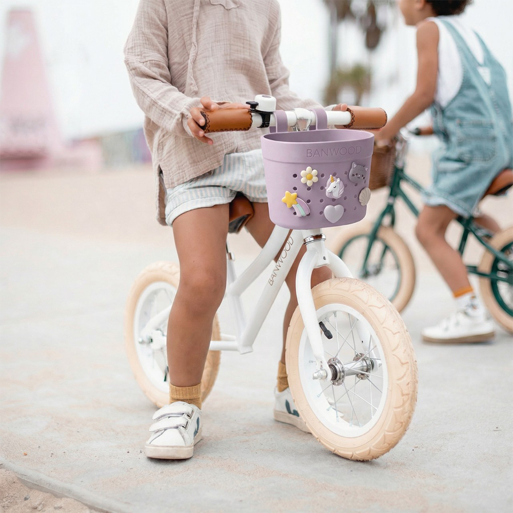 Banwood Basket 'Pin & Ride' Lavender