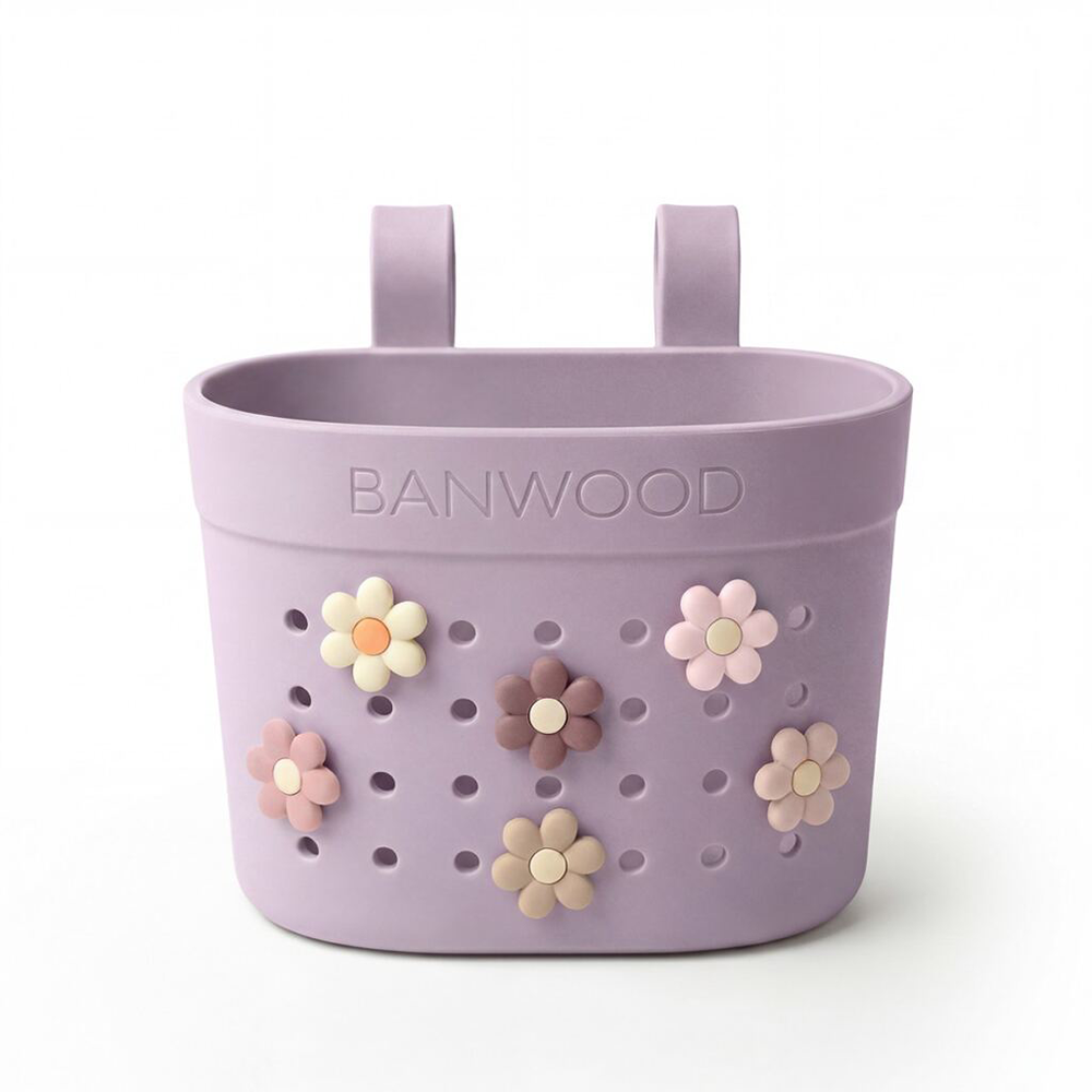 Banwood Basket 'Pin & Ride' Lavender