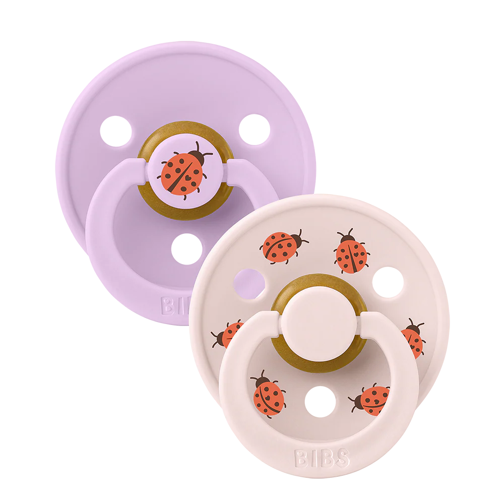Bibs Sucette caoutchouc naturel rond 6-12 mois Violet Sky