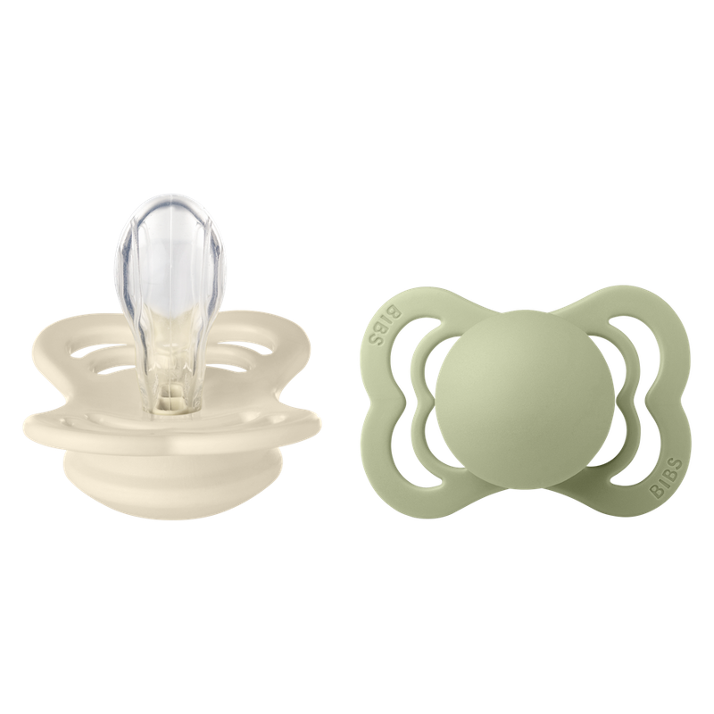 Bibs  Schnuller Supreme Silikon 0-6 Monate  Ivory/Sage - Online MY SNOWFLAKE