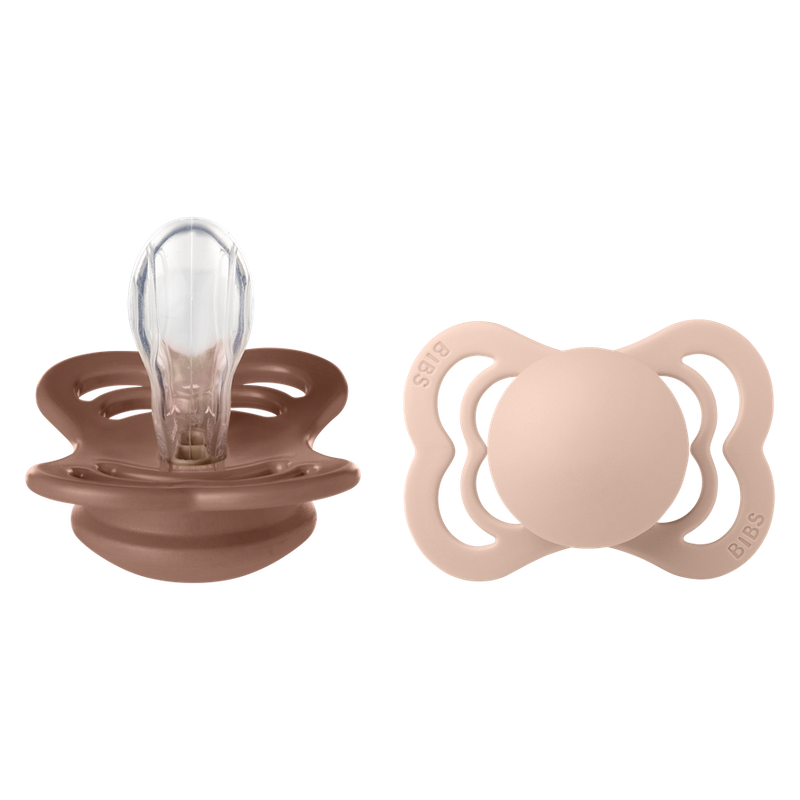 Bibs Sucette Supreme Silicone 6-18 Mois Woodchuck/Blush