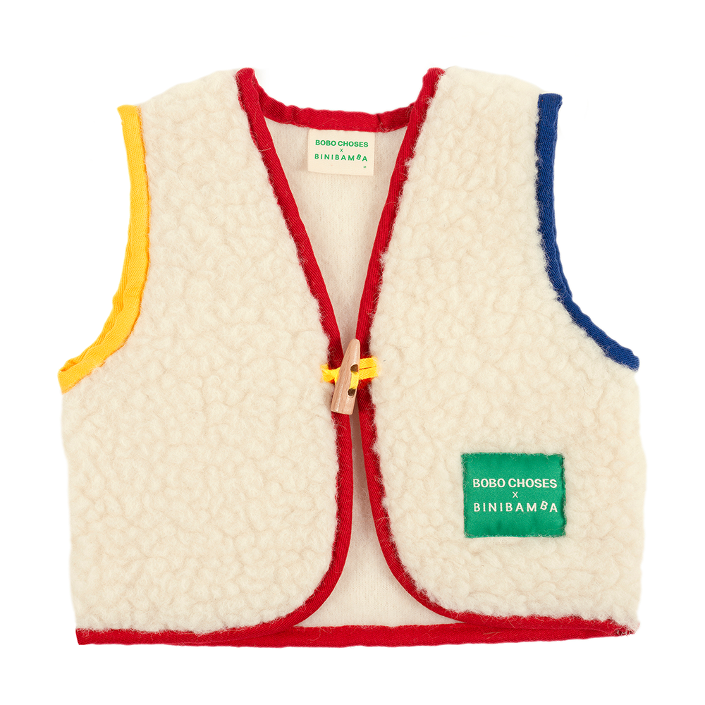 BINIBAMBA Gilet en laine mérinos « Bobo x Bini »