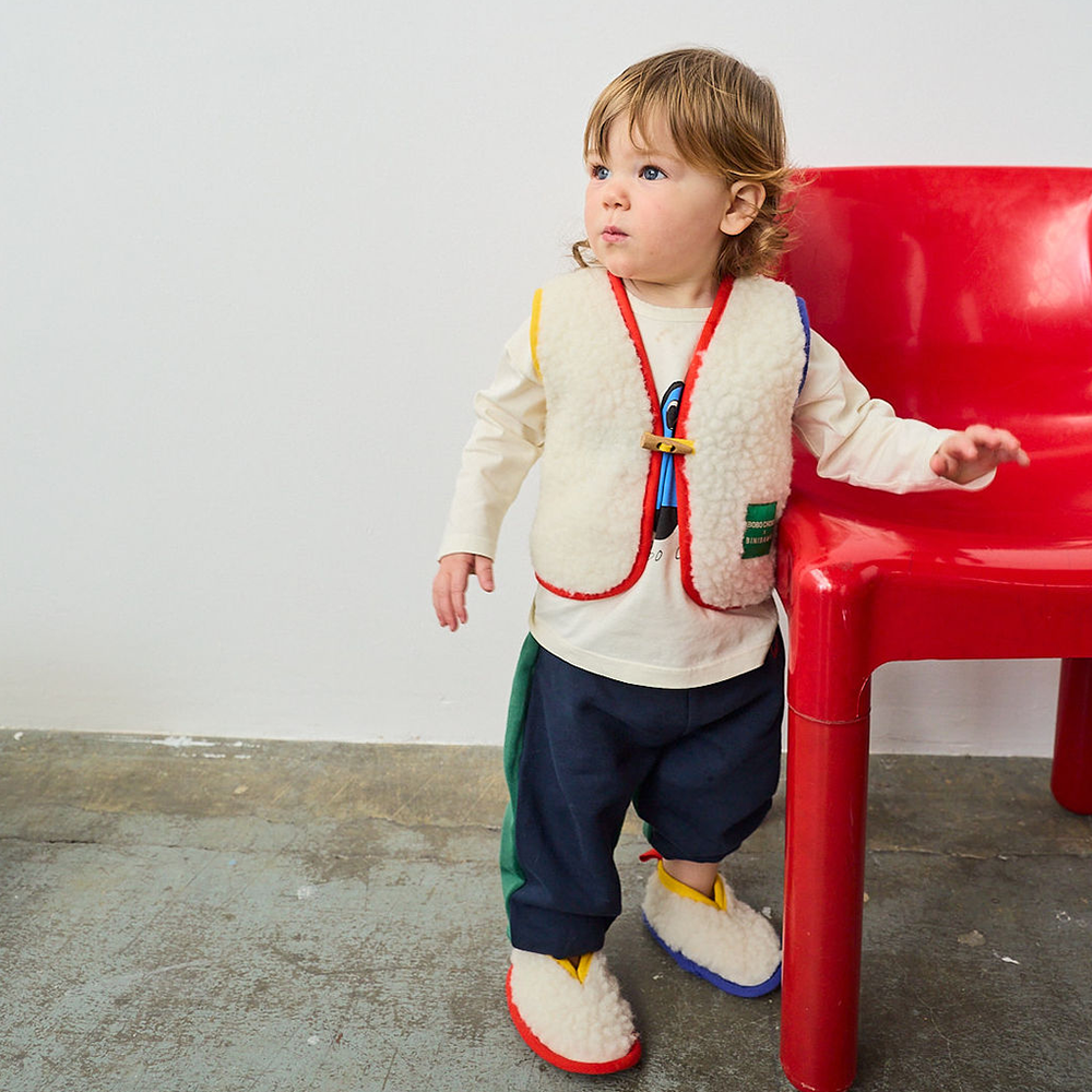 BINIBAMBA Gilet en laine mérinos « Bobo x Bini »