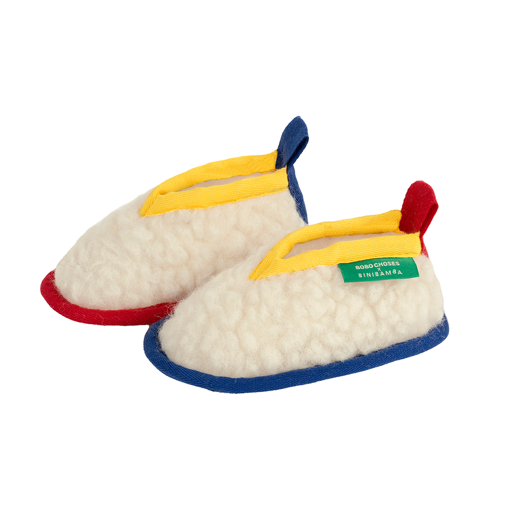 BINIBAMBA Chaussons en laine mérinos 'Bobo x Bini'