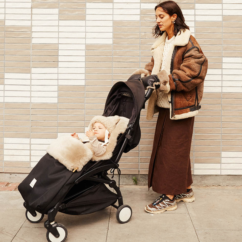 BINIBAMBA  Merino Kinderwagen Handschuhe  Toast