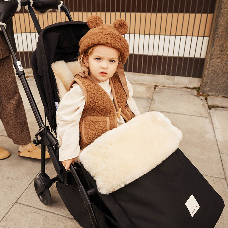 BINIBAMBA  Schaffell Kinderwagen Fusssack  Milk