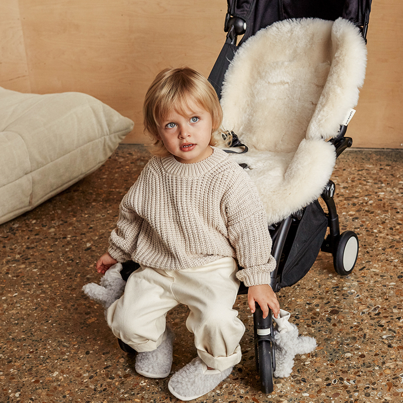 BINIBAMBA Sur-matelas en peau de mouton Milk