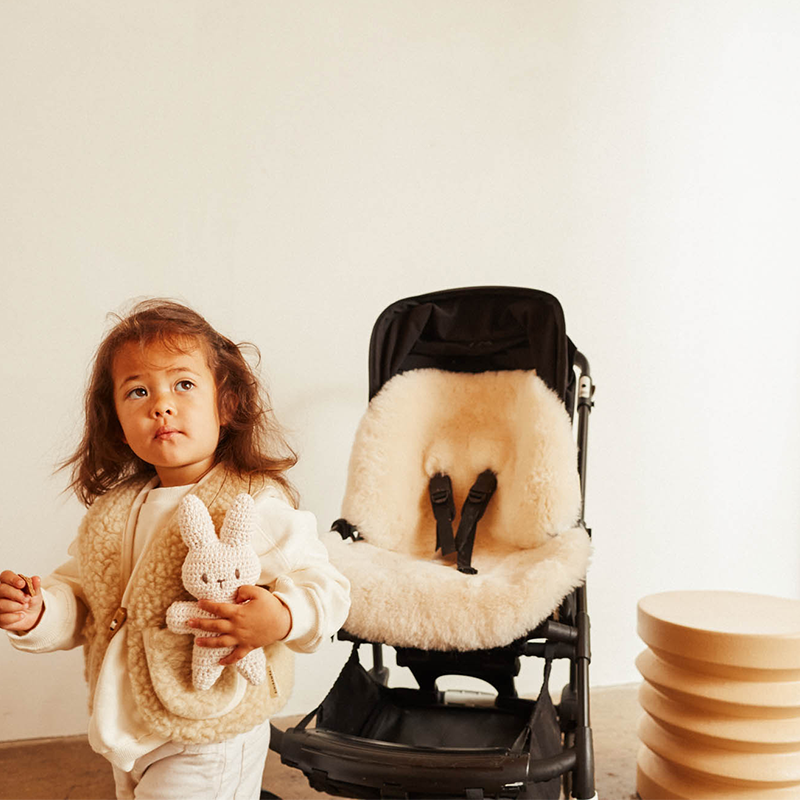 BINIBAMBA Sur-matelas en peau de mouton Milk