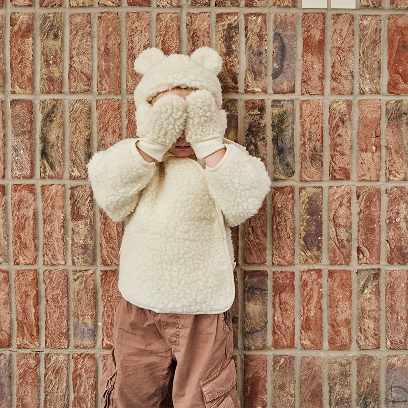 BINIBAMBA Merino Wool Mittens Milk