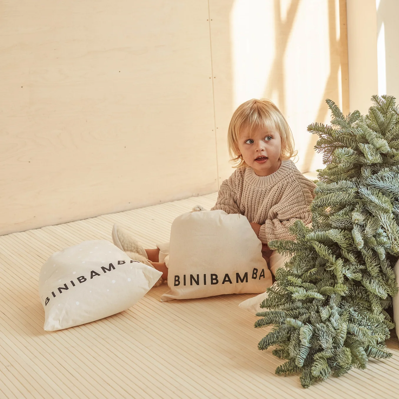 BINIBAMBA Combinaison en laine mérinos à capuche Milk