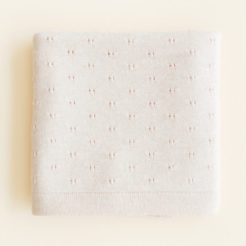 Hvid  Babydecke Bibi  Cream - Online MY SNOWFLAKE