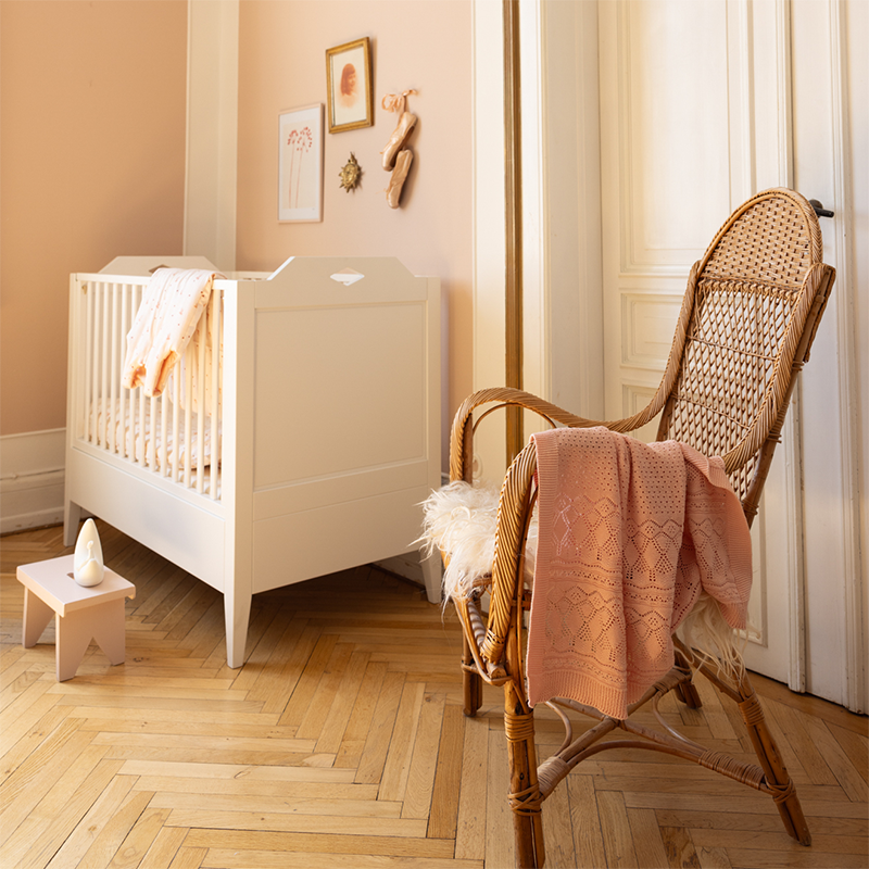 Cam Cam Copenhagen Strickdecke für Babys 'Pointelle' Sorbet