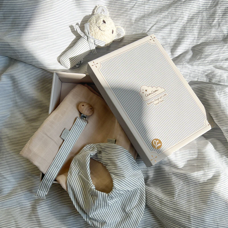 Cam Cam Copenhagen Baby Essentials Geschenkbox Classic Stripes Blue - Online MY SNOWFLAKE