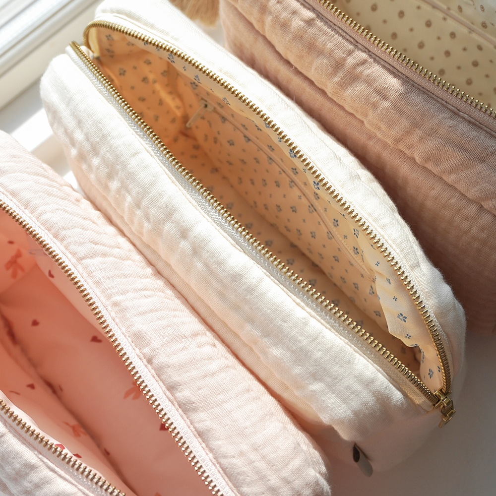 Cam Cam Copenhagen Trousse de Toilette en Mousseline Latte